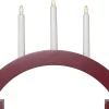 ABBE Batteridriven Träljusstake Båge 5L 32cm Röd