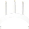 ABBE Batteridriven Träljusstake Båge 5L 32cm Vit