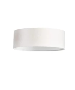 ABBIE Plafond Rund 26cm Vit/Linne