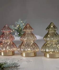 ABETE Glasdekoration Batteri 18cm Grön
