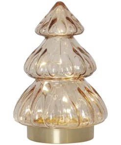ABETE Glasdekoration Batteri 18cm Beige