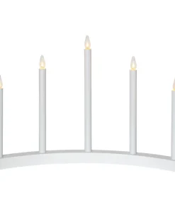 ACCENT Träljusstake 5L 36cm Vit