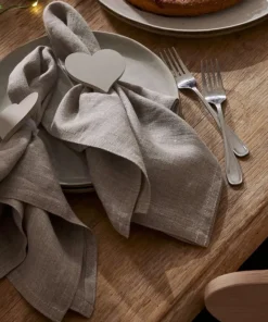 ACCESSORIZE Ljusmanschett 2-pack Hjärta Beige