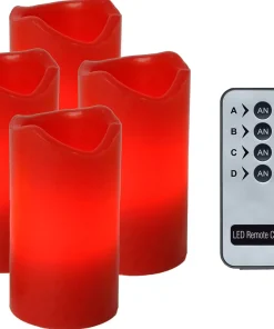 Advent LED Blockljus 4-pack Röd