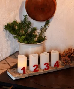 Advent LED Blockljus 4-pack Vit