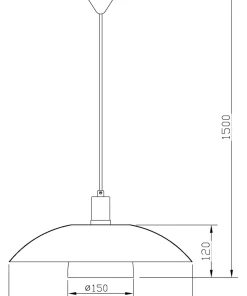 ALFA Taklampa 42cm Svart