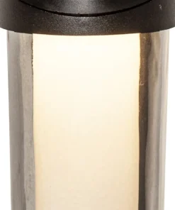 ALIPPA Solcells-vägglykta 21cm Svart Varmvit IP44