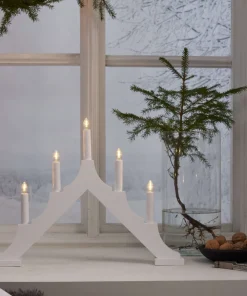 ALMA Träljusstake 33,5cm Vit