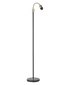 AMY Golvfot Flex 1-Arm 150cm Svart/Antikmässing