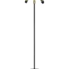 AMY Golvlampa Flex 2-Arm 150cm Svart/Antikmässing