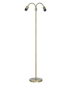 AMY Golvlampa Flex 2-Arm 150cm Antikmässing