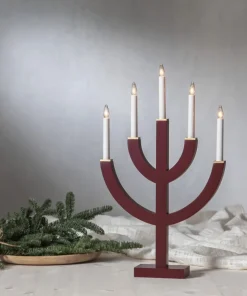 ANNO Ljusstake 5L 59cm Röd