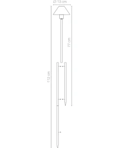 APOLLO FLEX Pollare 77cm Grå IP44