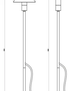 APOLLO 2in1 Pollare 65cm Svart IP44