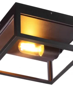 ARENDAL Plafond Ute 25cm Svart IP44
