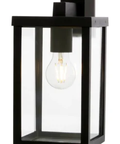 ARENDAL Vägglampa Ute 30,5cm Svart/Klar IP44