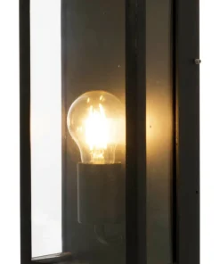 ARENDAL Vägglampa Ute 30cm Svart/Klar IP44