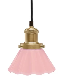 AUGUST Fönsterlampa Veckad 15cm Mässing/Rosa