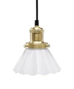 AUGUST Fönsterlampa Veckad 15cm Mässing/Opal
