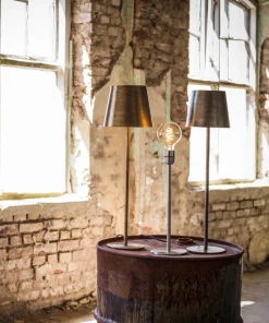 BASE Lampfot 45cm Beaten Silver