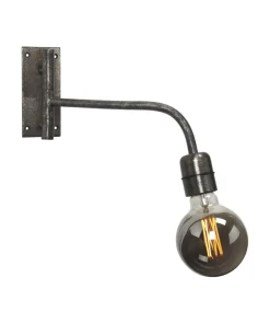 BASE Vägglampa 34cm Rustik Silver