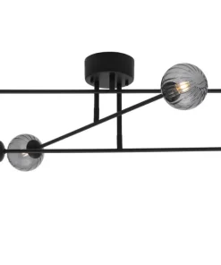 BATON-RIB Plafond 74cm Svart/Rökfärgad