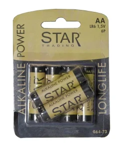 BATTERI 6-Pack AA 1,5V Power Alkaline