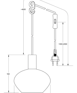 BELL Fönsterlampa 16cm Matt Mässing/Rök