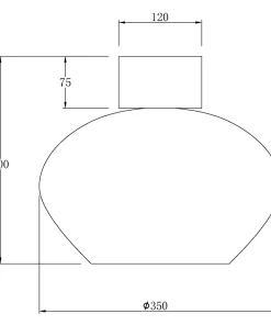 BELL Plafond Stor 35cm Svart/Opalvit