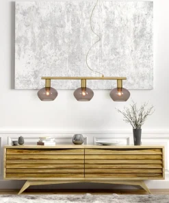 BELL Taklampa 3:a Rak 70cm Matt Mässing/Rök