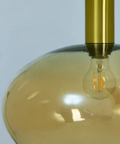BELL Taklampa 35cm Matt Mässing/Amber