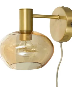 BELL Vägglampa 20cm Matt Mässing/Amber