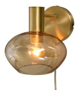 BELL Vägglampa 20cm Matt Mässing/Amber