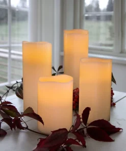 BIG LED-Blockljus 20cm Elfenben