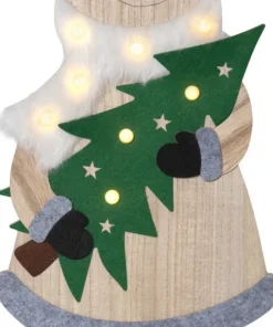 BILLY Inomhusdekoration Tomte Batteri 80cm Grå