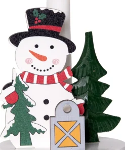 BILLY Ljusstake snögubbe 14cm Flerfärgad