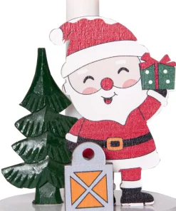 BILLY Ljusstake Tomte 14cm Flerfärgad