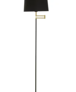BIRKA Golvlampa 155cm Svart/Matt Mässing