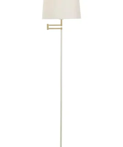 BIRKA Golvlampa 155cm Vit/Matt Mässing