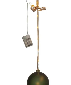 BLISS Glaskula Batteri 16,5cm 18LED Grön