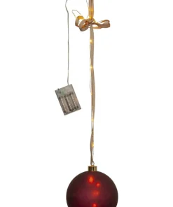 BLISS Glaskula Batteri 16,5cm 18LED Röd