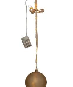 BLISS Glaskula Batteri 16,5cm 18LED Guld