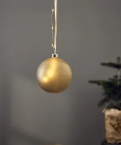 BLISS Glaskula Batteri 16,5cm 18LED Guld