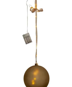 BLISS Glaskula Batteri 21cm 20LED Guld