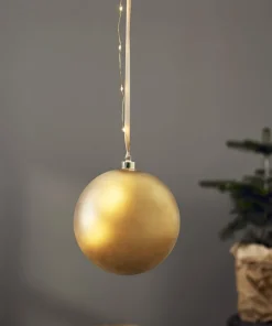 BLISS Glaskula Batteri 21cm 20LED Guld