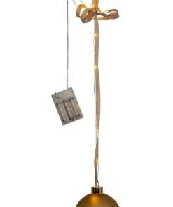 BLISS Glaskula Batteri 11cm 16LED Guld