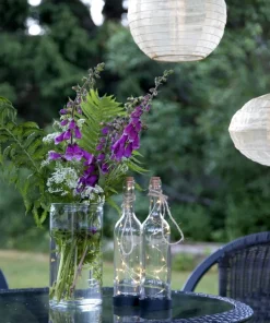 BOTTLE Solcellsdekoration 31cm Transparent IP44