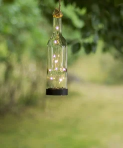 BOTTLE Solcellsdekoration 31cm Transparent IP44