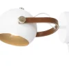 BOW Vägglampa 24cm Vit/Brun/Silver