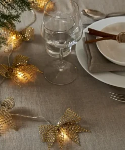 BOWIE Ljusslinga Batteri 2,25m 10LED Varmvit/Guld